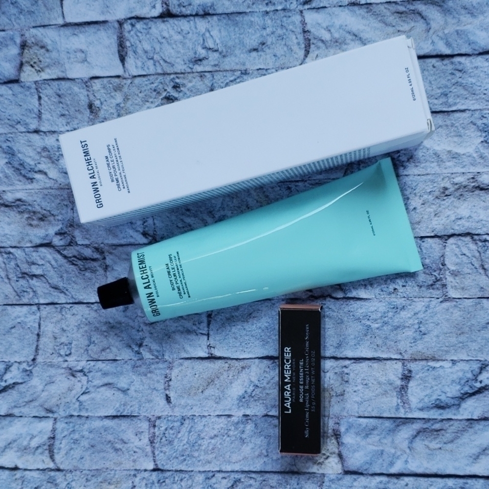 𝅺grown alchemist body cream & Laura  Mercier lipstick 💄 coral clair. New $61